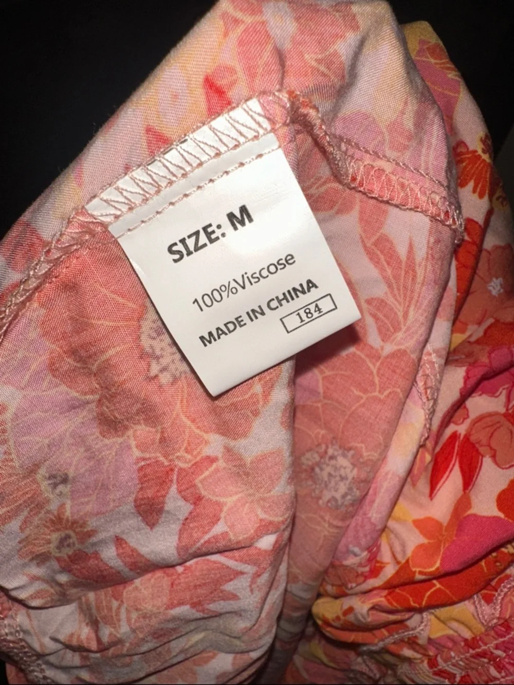 Floral Pink-orange Long Sleeve Maxi Dress beach maxi dress boho floral - Picture 7 of 7